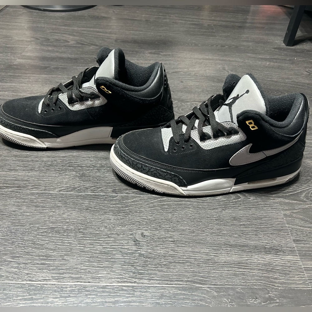 Jordan Retro 3 Tinker Black Cement Gold